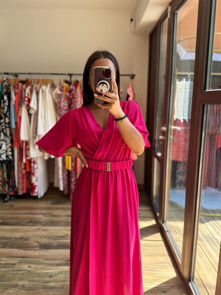 Robe longue Victor rose