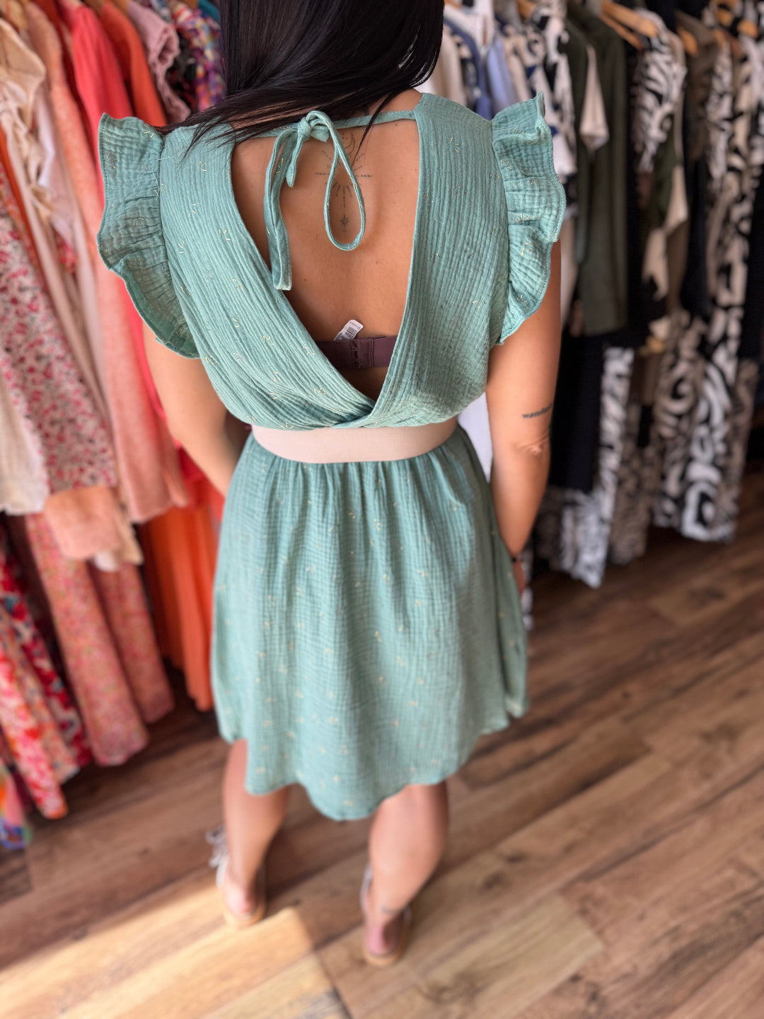 Robe Maya vert d'eau