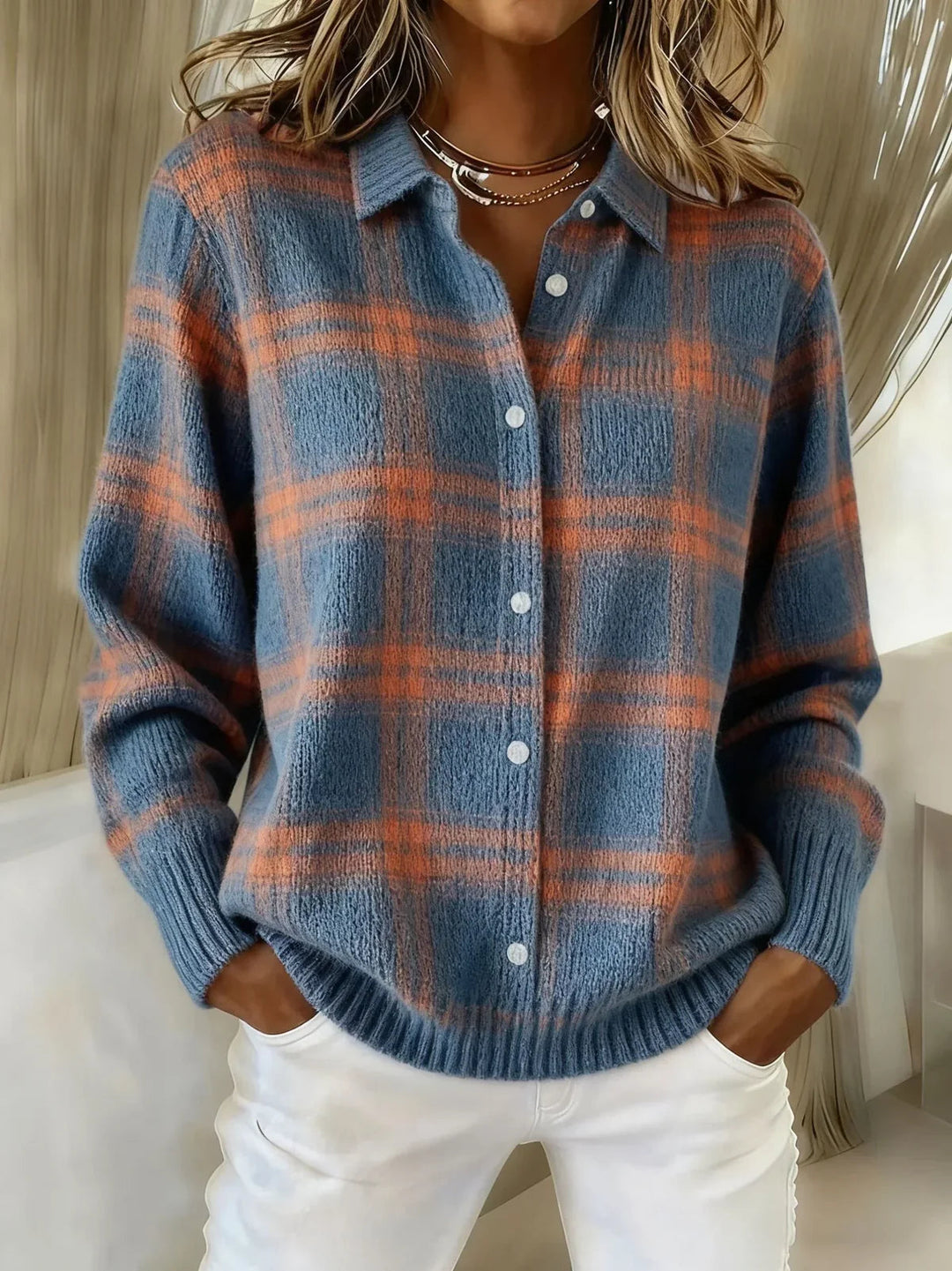 Camille - Gilet à carreaux