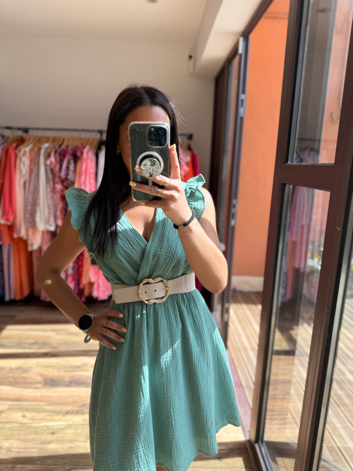 Robe Maya vert d'eau
