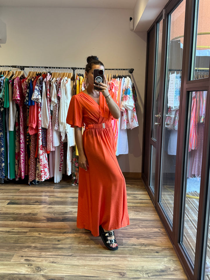 Robe longue Victor orange