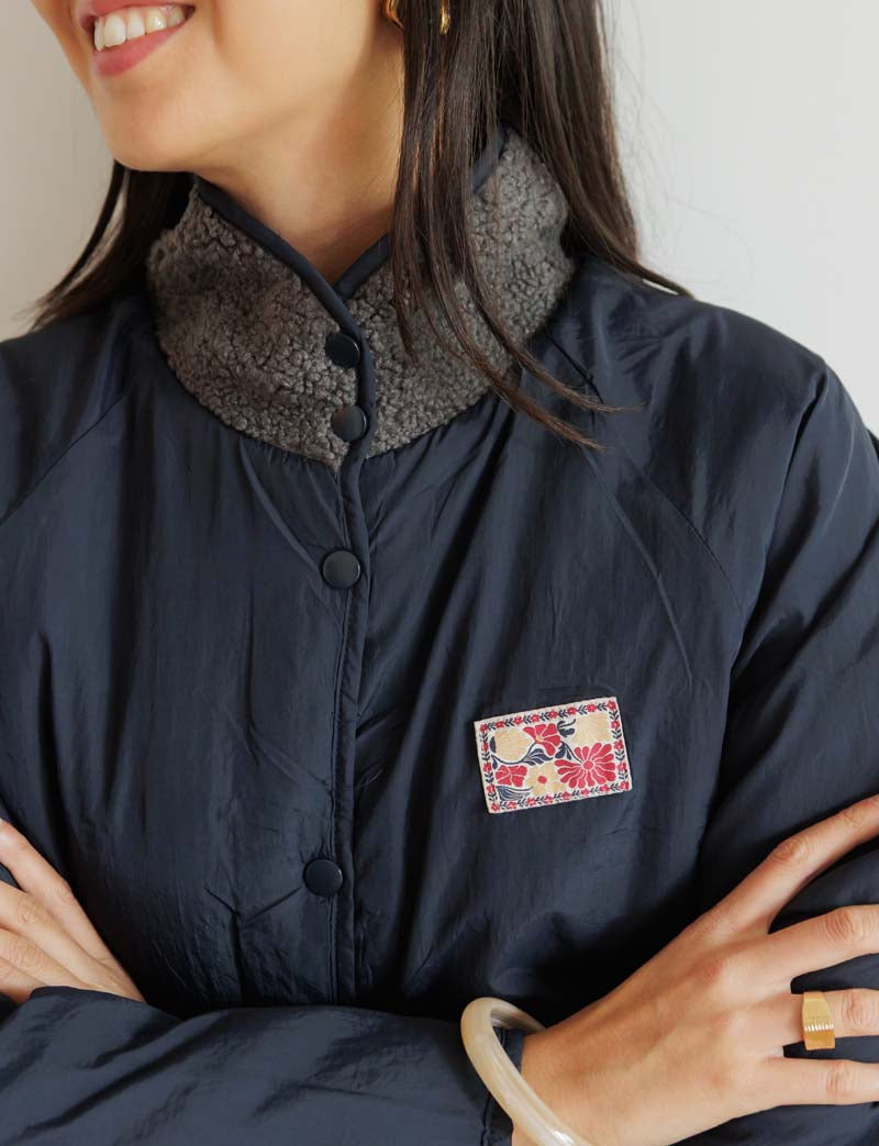 Veste marine Leone — Maison Juliette Vendôme — vue 8