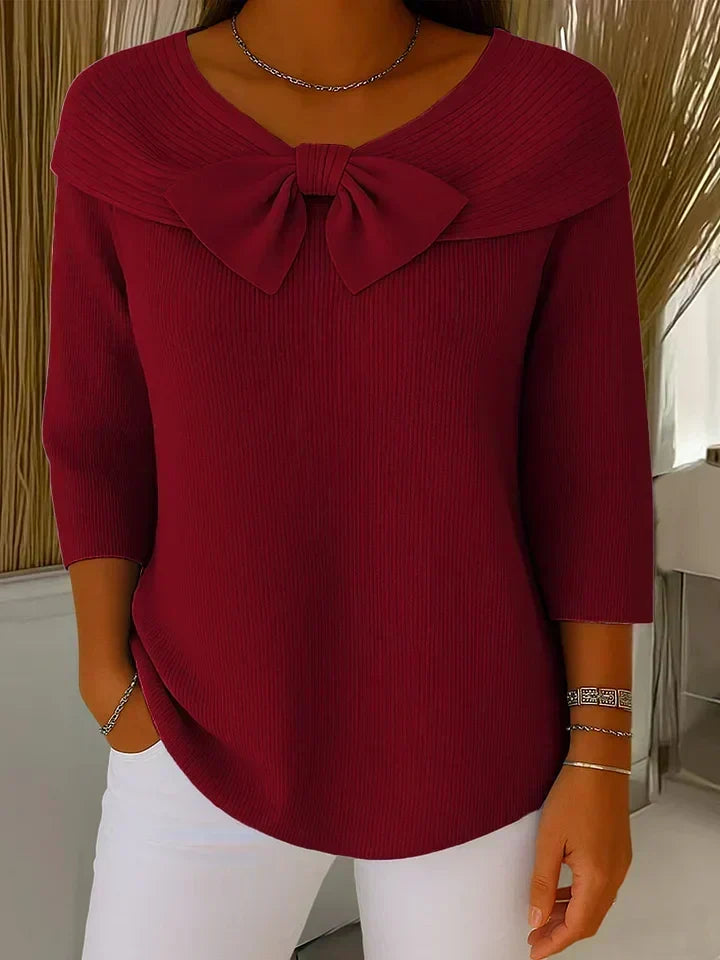 Tivella™ | pull avec Bow et col rondline