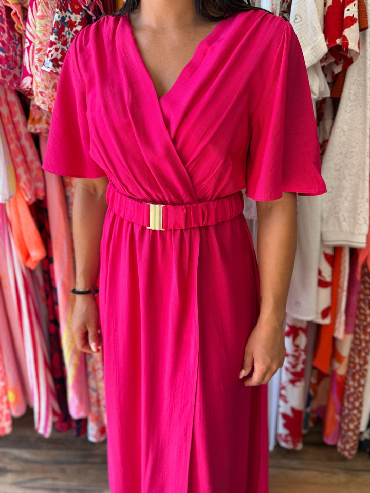 Robe longue Victor rose
