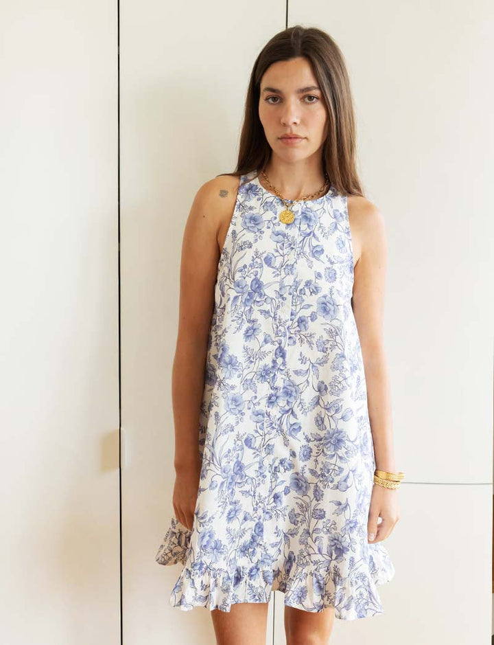 Robe fleurie bleue Jesica