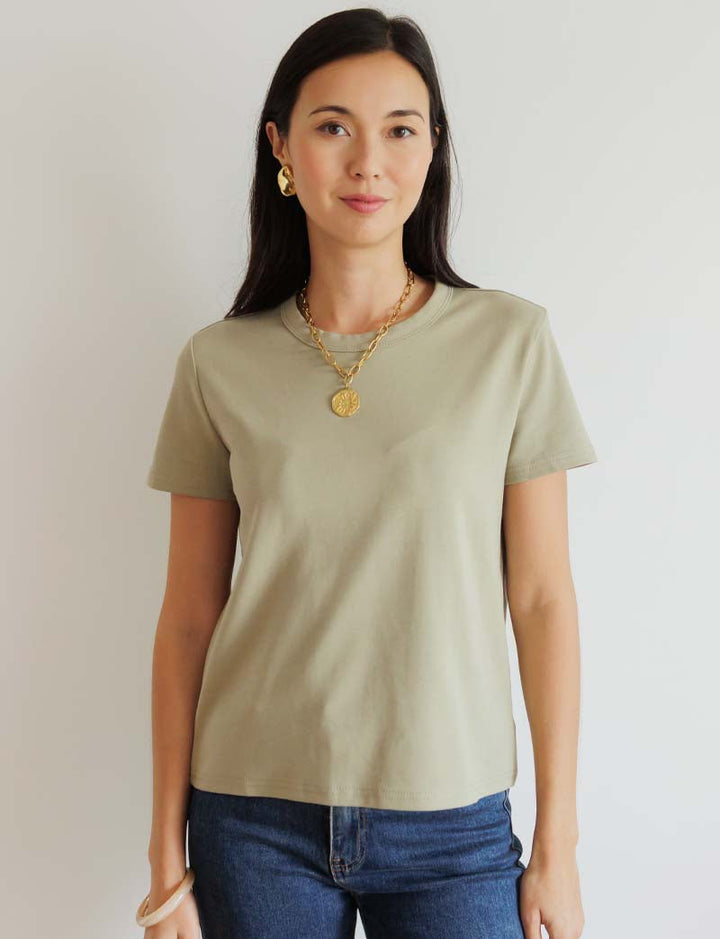 T-shirt olive Robb — Maison Juliette Vendôme
