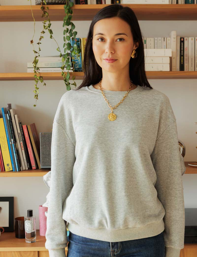 Sweat gris Honoré — Maison Juliette Vendôme — vue 3