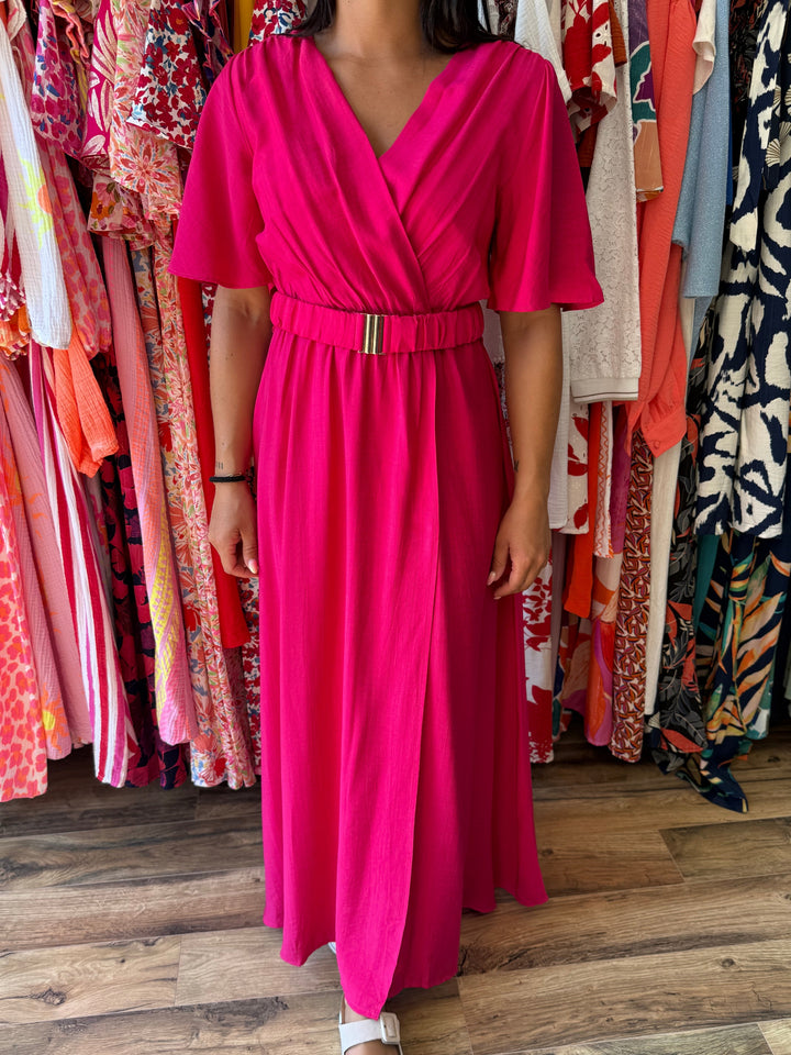 Robe longue Victor rose