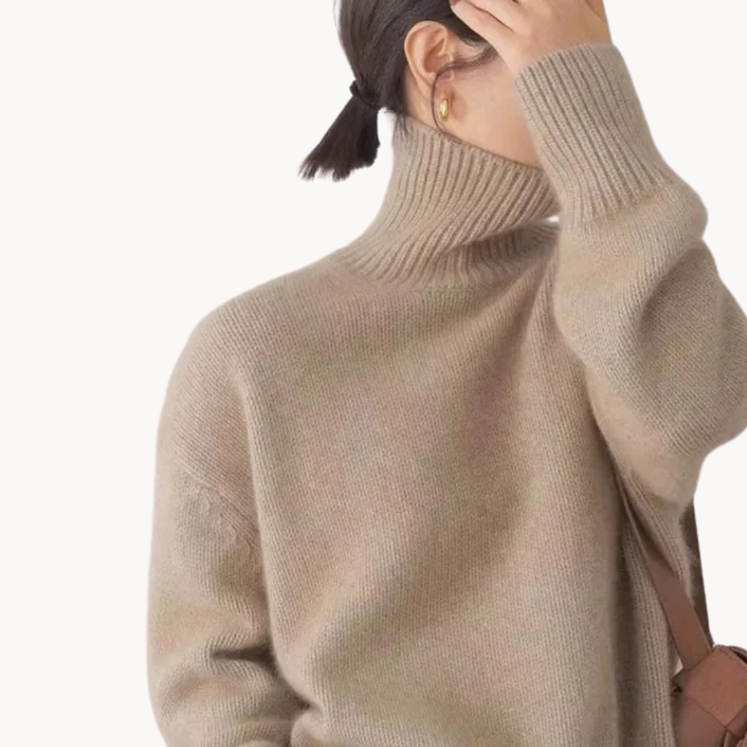 Marion | Pull col roulé en maille fine