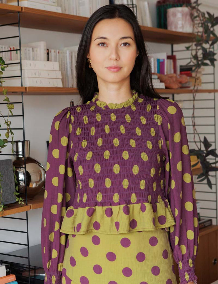 Blouse à pois Palomy — Maison Juliette Vendôme — vue 3