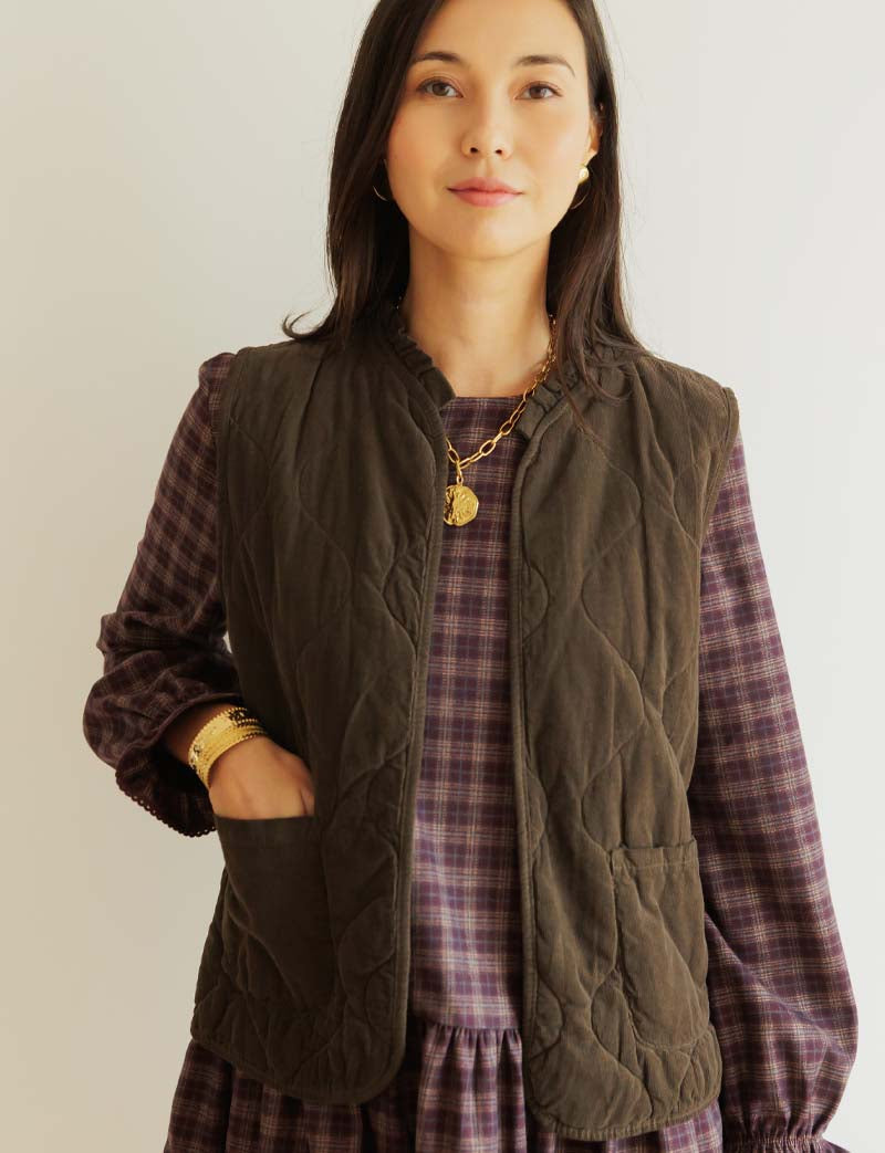 Gilet marron Yann — Maison Juliette Vendôme