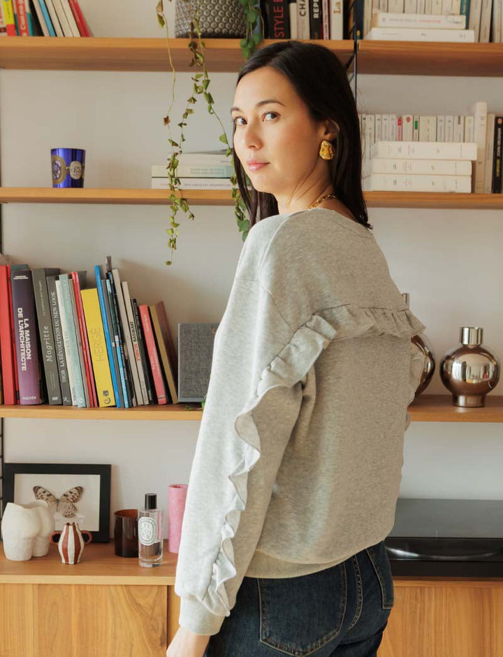 Sweat gris Honoré — Maison Juliette Vendôme