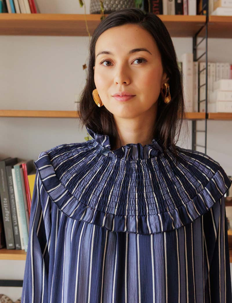 Robe bleue Dassy — Maison Juliette Vendôme — vue 3
