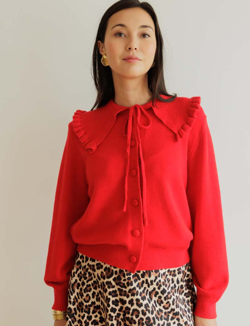 Gilet rouge Tomy — Maison Juliette Vendôme — vue 3