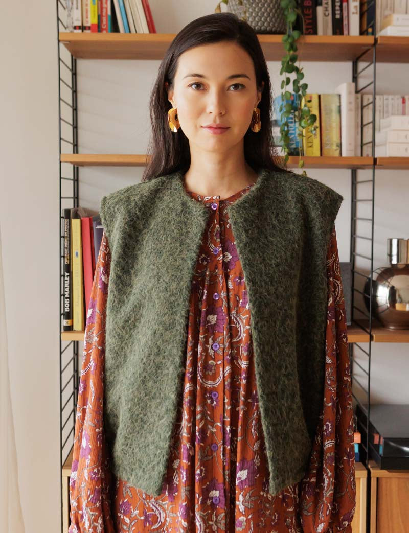 Gilet kaki Peny — Maison Juliette Vendôme