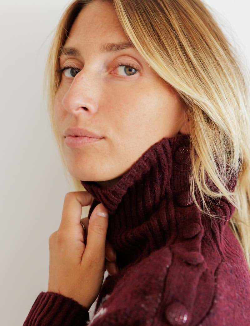 Pull bordeaux Berel — Maison Juliette Vendôme — vue 3