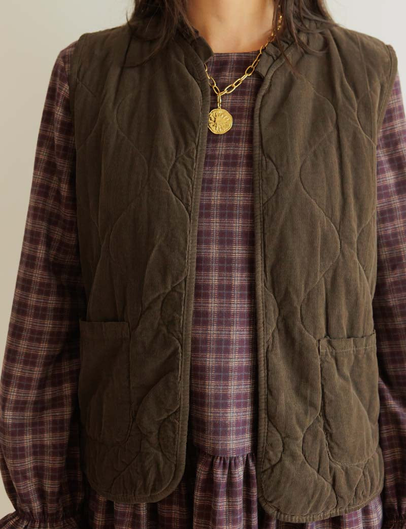 Gilet marron Yann — Maison Juliette Vendôme — vue 3