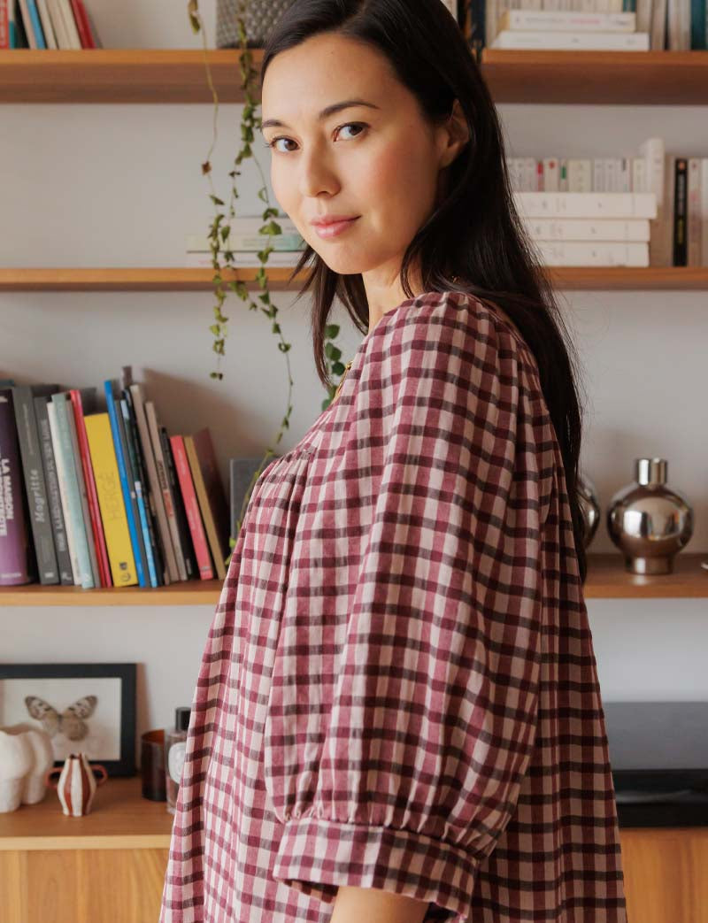 Robe à carreaux Florence — Maison Juliette Vendôme — vue 4