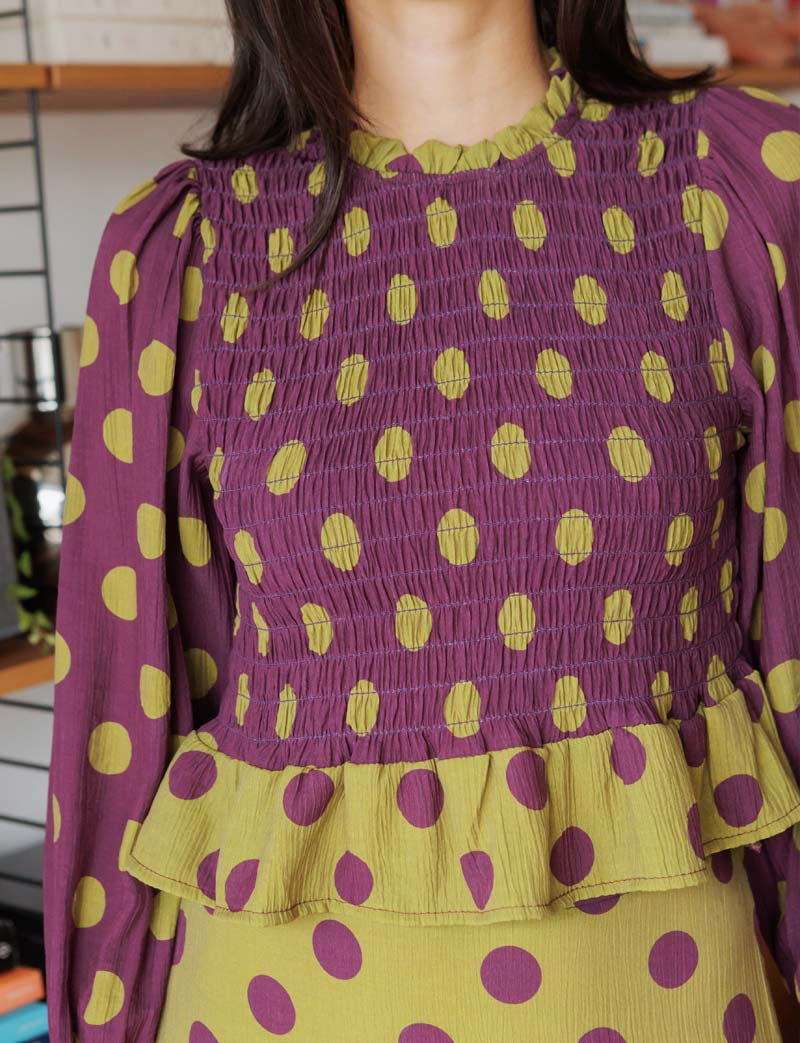 Blouse à pois Palomy — Maison Juliette Vendôme — vue 4