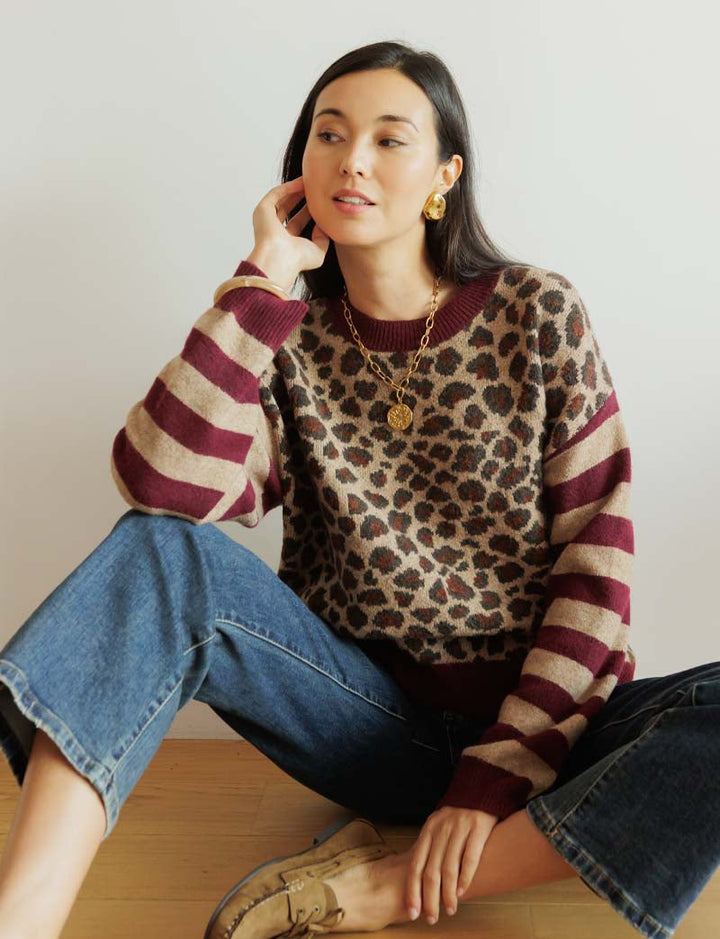 Pull léopard Alexandre — Maison Juliette Vendôme