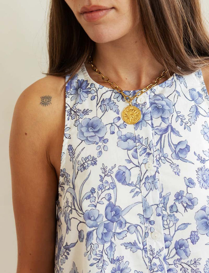 Robe fleurie bleue Jesica