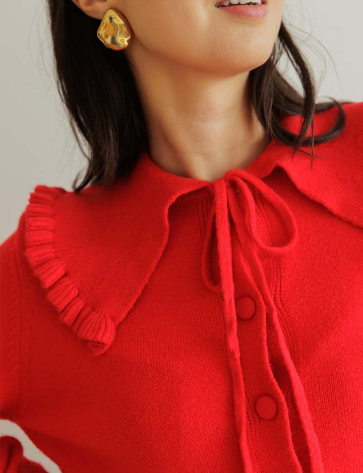 Gilet rouge Tomy — Maison Juliette Vendôme — vue 4
