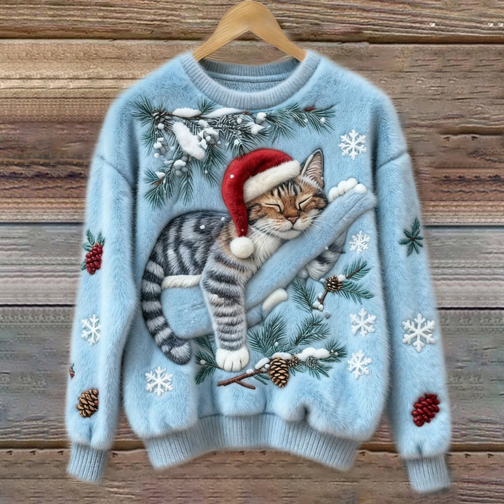 Mirabelle | Pull de Noël au chat