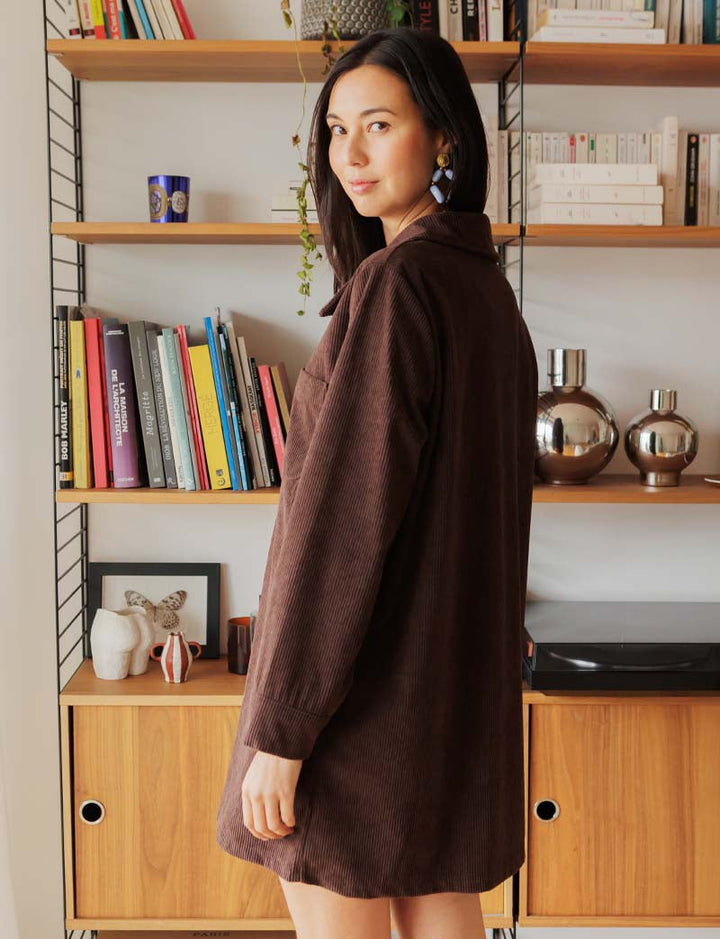 Robe marron Mavi — Maison Juliette Vendôme — vue 4