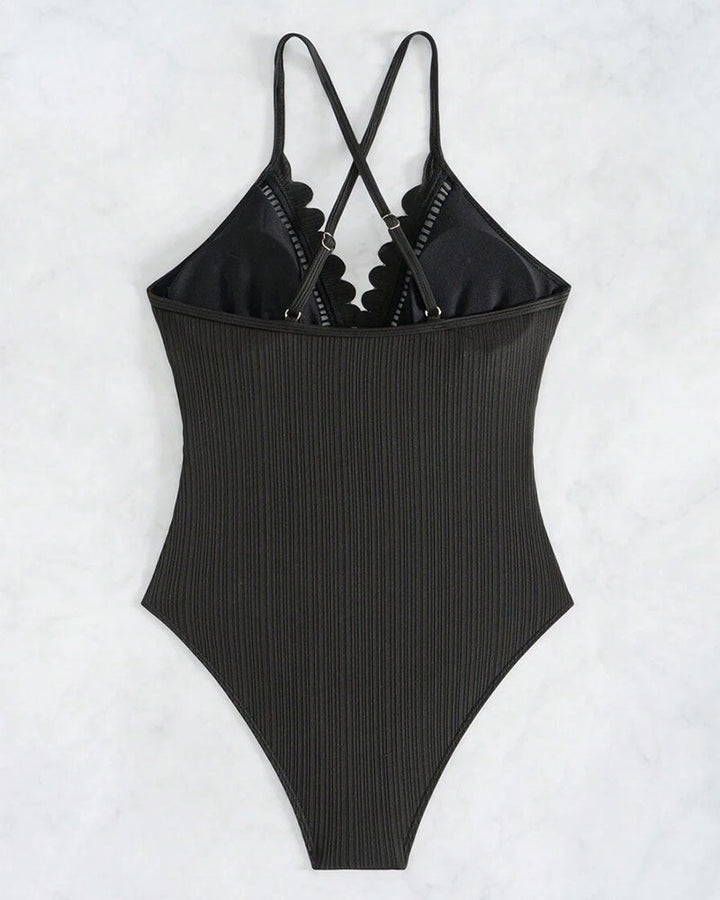 Maillot de Bain Monopiece Uni Sexy Creux
