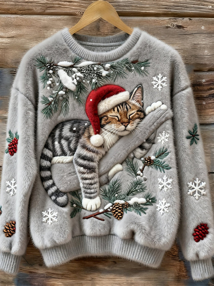 Mirabelle | Pull de Noël au chat