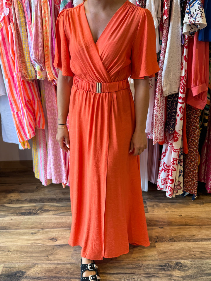 Robe longue Victor orange