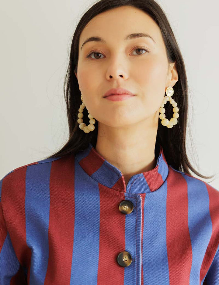 Veste bordeaux & bleue Efrar — Maison Juliette Vendôme — vue 5