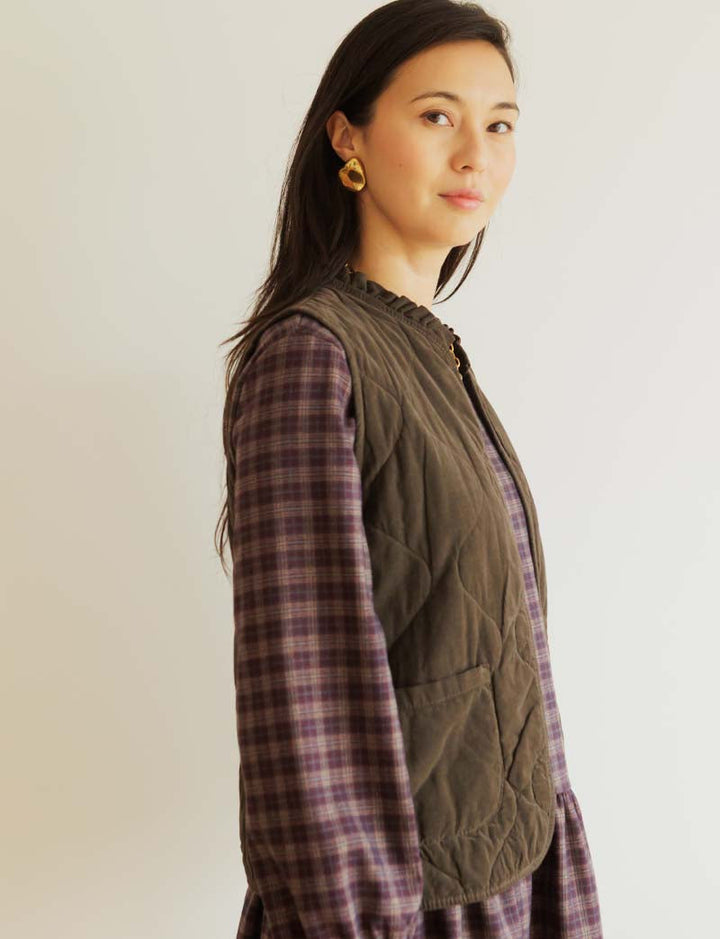 Gilet marron Yann — Maison Juliette Vendôme — vue 4