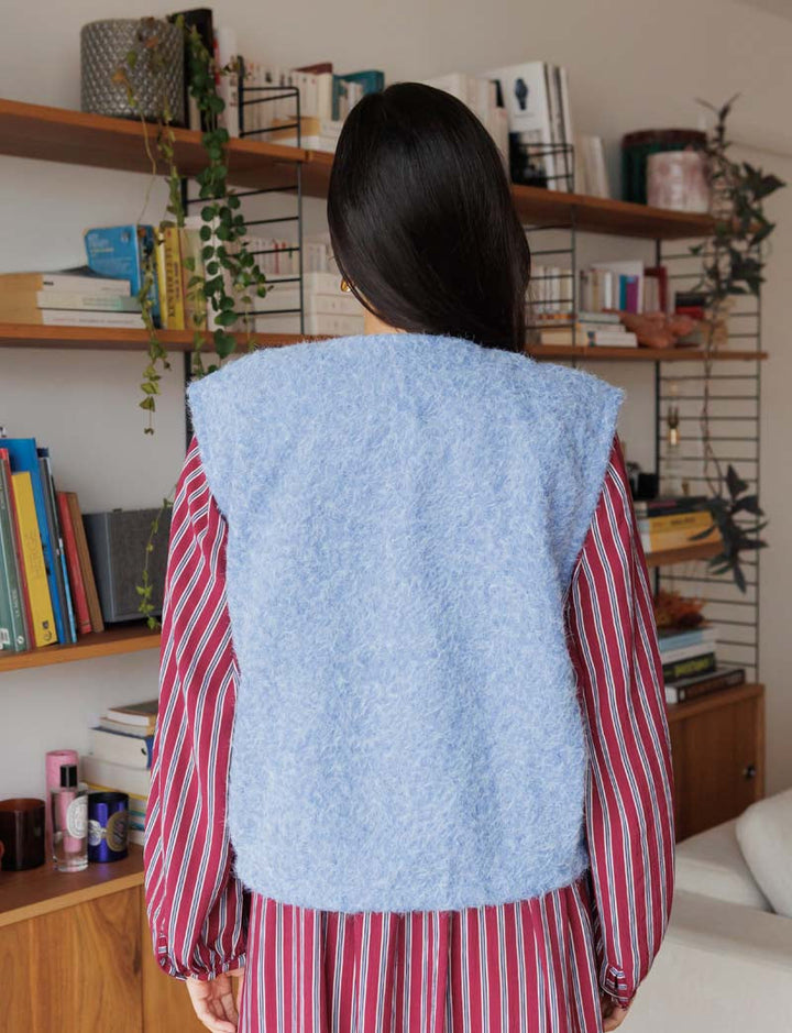 Gilet bleu Peny — Maison Juliette Vendôme — vue 4