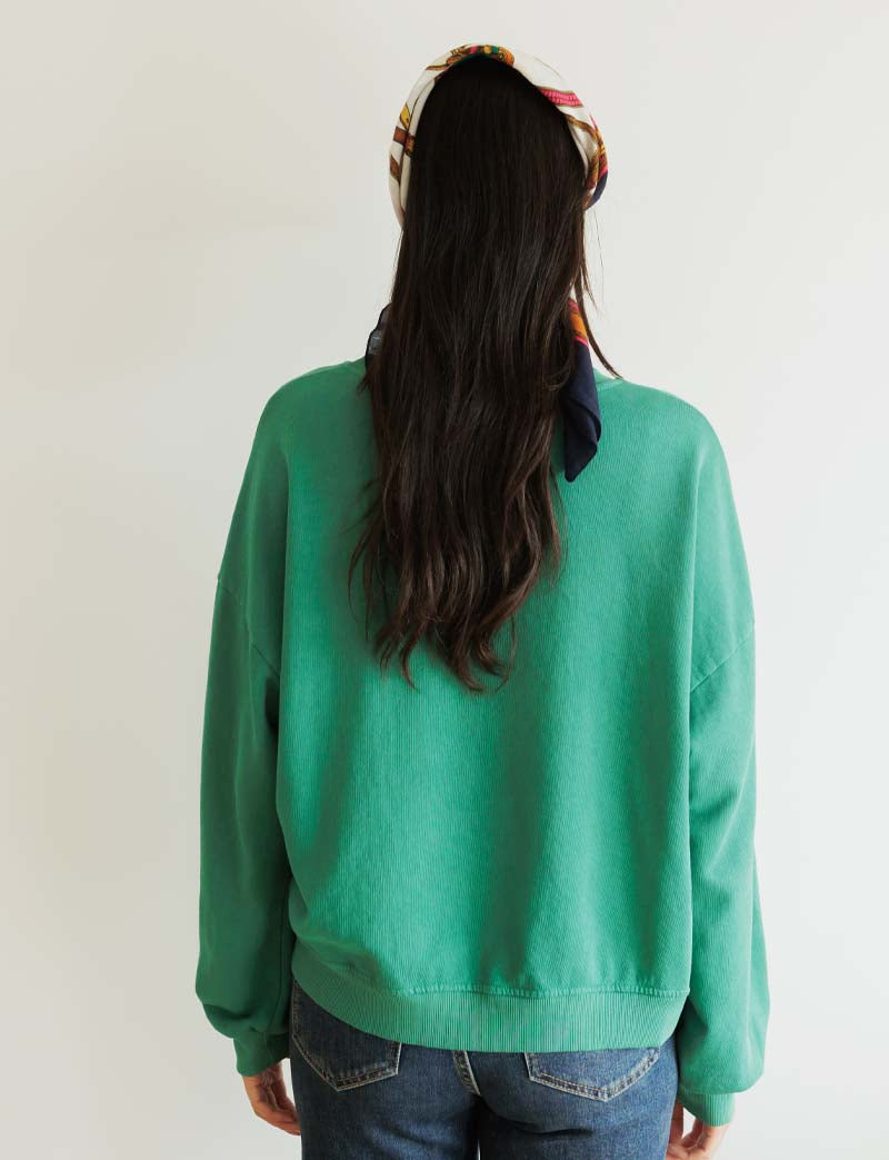 Sweat vert Simon — Maison Juliette Vendôme — vue 4