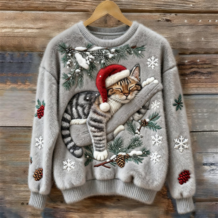 Mirabelle | Pull de Noël au chat
