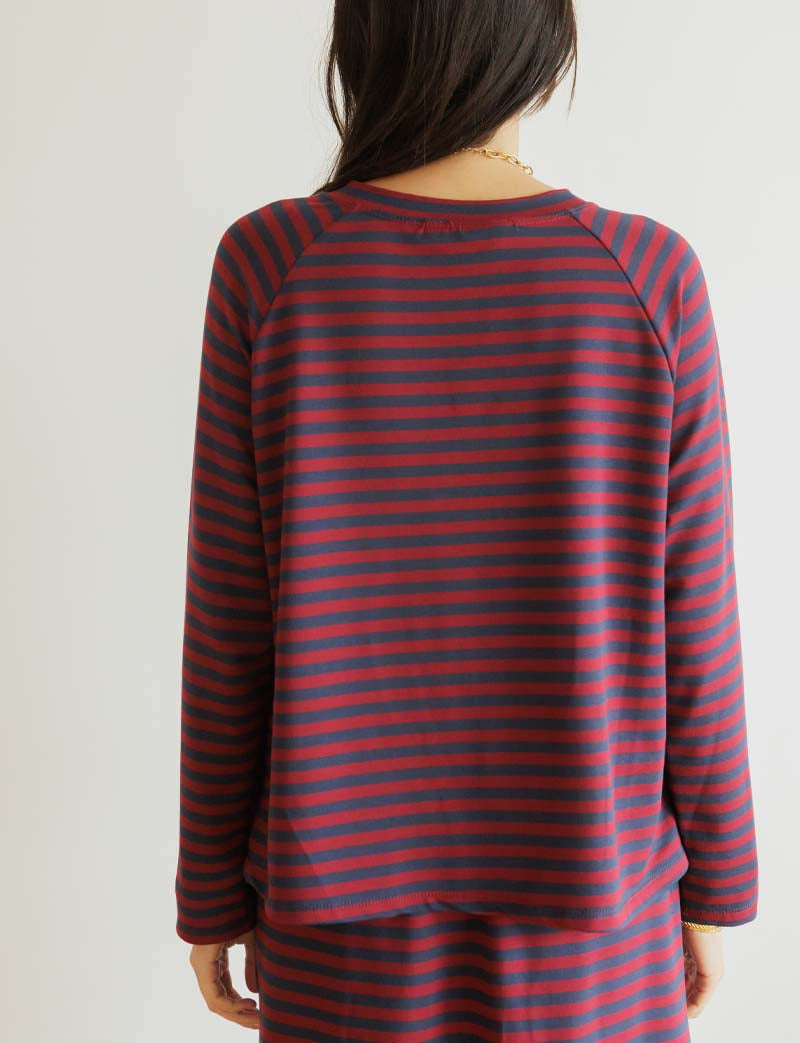 T-shirt marine & bordeaux Nati — Maison Juliette Vendôme — vue 5