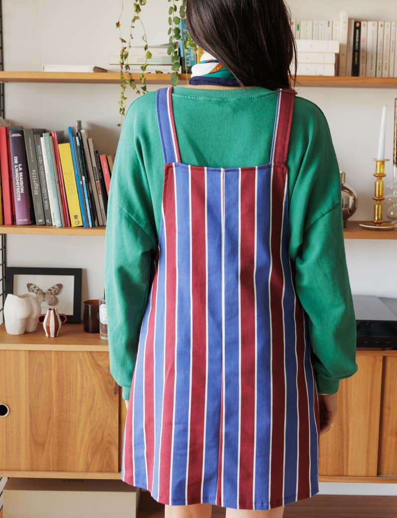 Robe bordeaux & bleue Edna — Maison Juliette Vendôme — vue 5