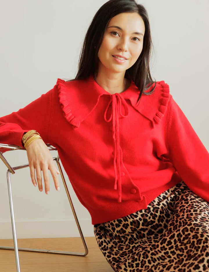 Gilet rouge Tomy — Maison Juliette Vendôme