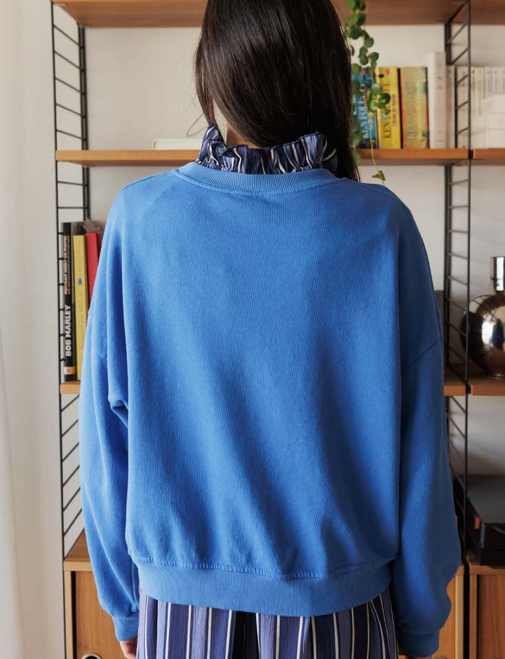 Sweat bleu Simon — Maison Juliette Vendôme — vue 5