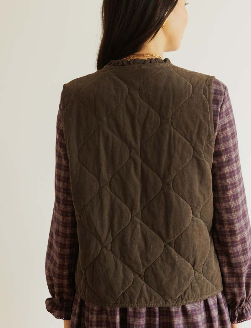 Gilet marron Yann — Maison Juliette Vendôme — vue 5