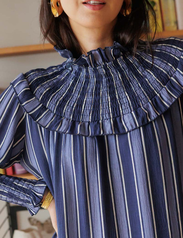 Robe bleue Dassy — Maison Juliette Vendôme — vue 6