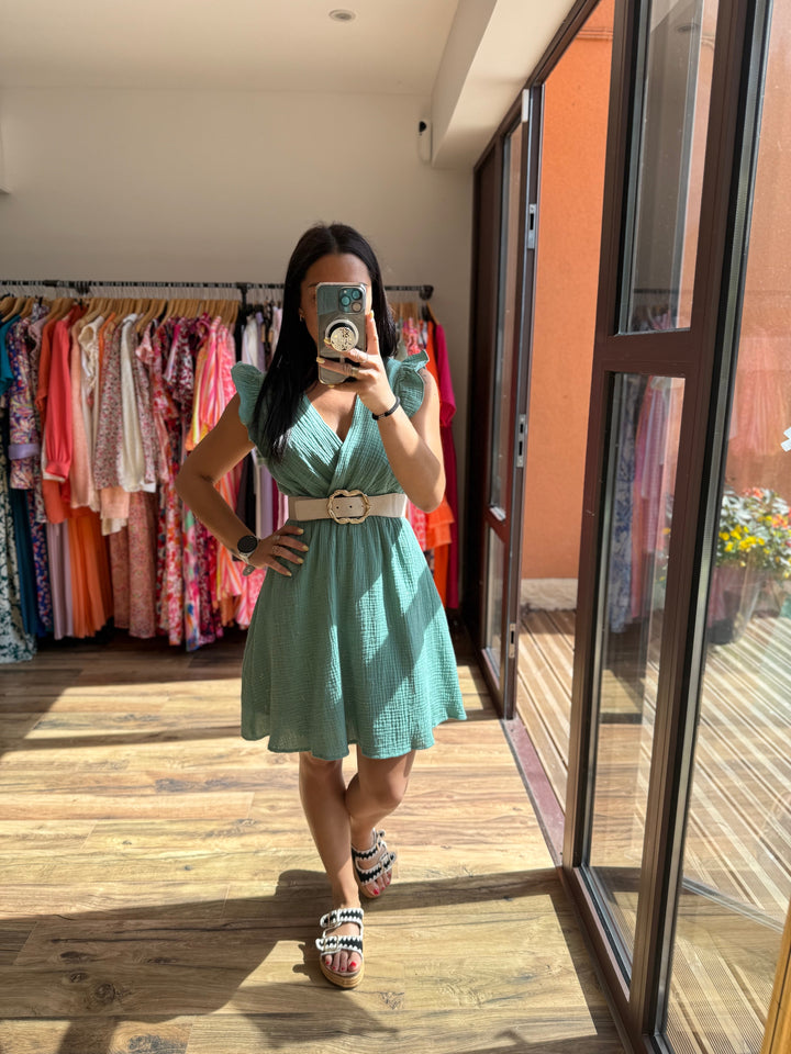 Robe Maya vert d'eau