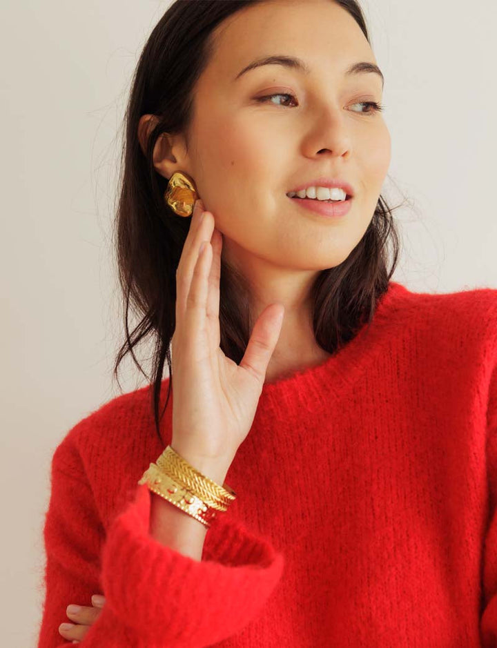 Pull rouge Haddy — Maison Juliette Vendôme — vue 4