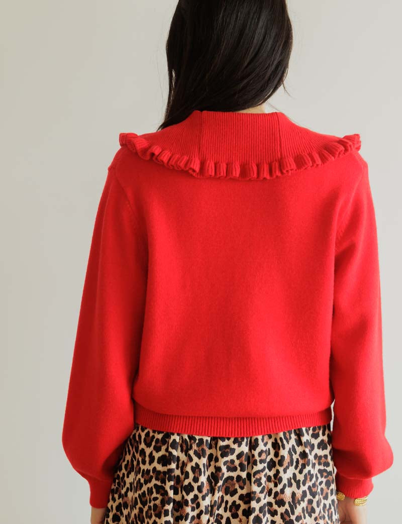 Gilet rouge Tomy — Maison Juliette Vendôme — vue 6