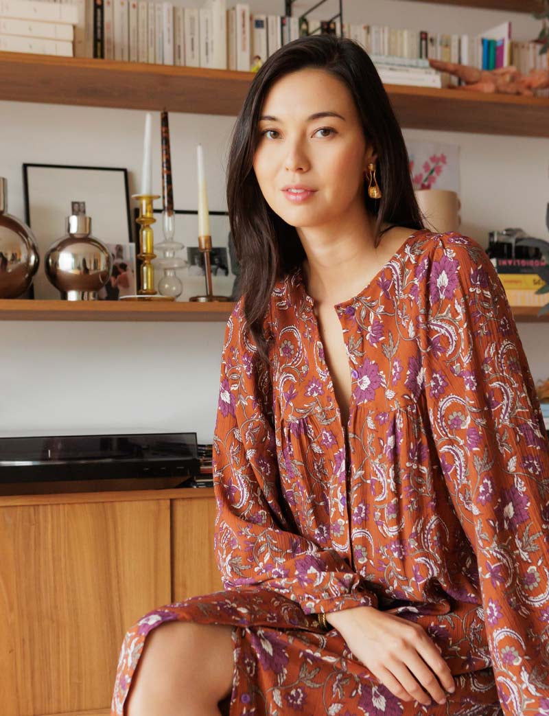 Robe terracotta Vivy — Maison Juliette Vendôme — vue 4