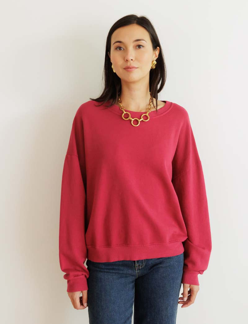 Sweat bordeaux Simon — Maison Juliette Vendôme — vue 3