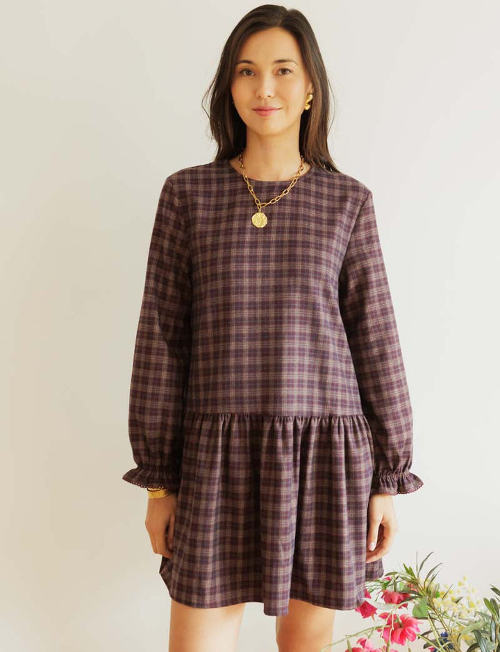 Robe à carreaux Adeline — Maison Juliette Vendôme
