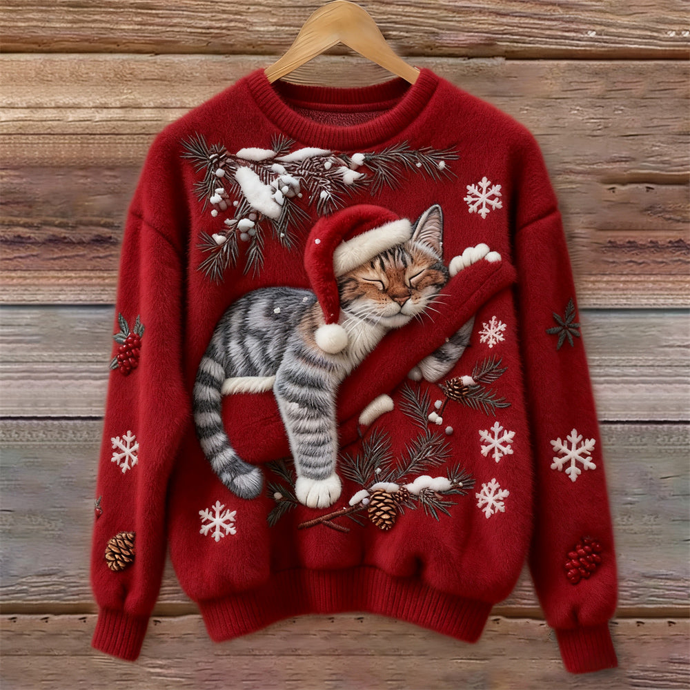 Mirabelle | Pull de Noël au chat