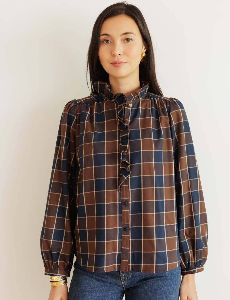 Chemise à carreaux Addie — Maison Juliette Vendôme — vue 2